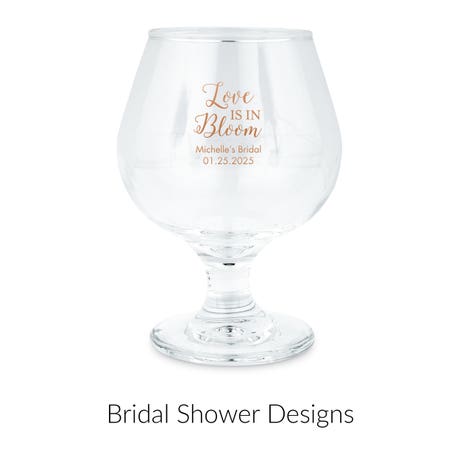 Personalized 9.5 oz. Balloon Brandy Glass Wedding Favor - Bridal Shower | More Occasions