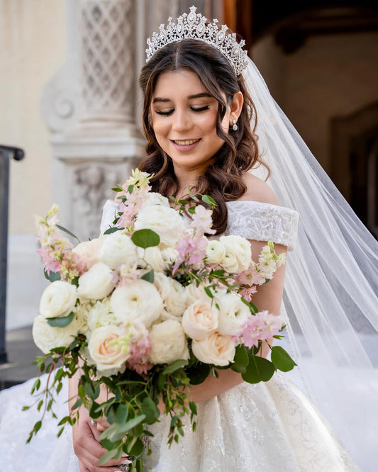 Ellee Real Bride Adorned With Anastasia Swarovski Gorgeous Bridal Or Special Occasion Crown