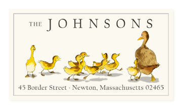 Ducklings Panoramic Return Address Labels