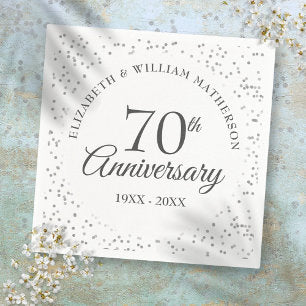70th Platinum Wedding Anniversary Napkins
