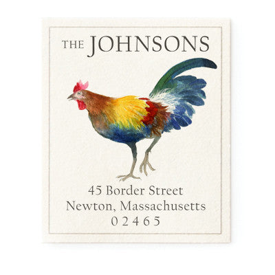 Italian Rooster Return Address Labels