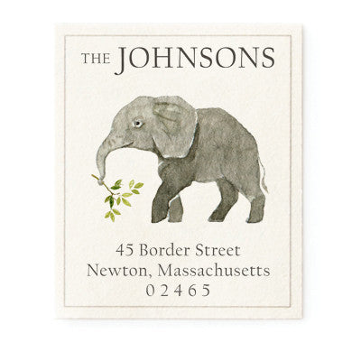Elephant Calf Return Address Labels