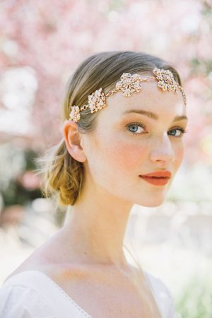 Dominique Jeweled Filigree Hair Chain No. 2310