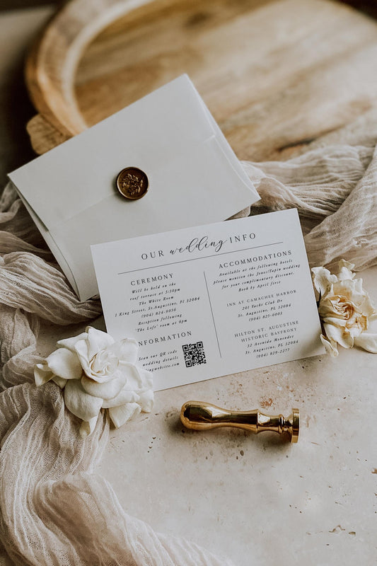 Wedding Wording Add-On Invitation | Save The Date | Printable Template