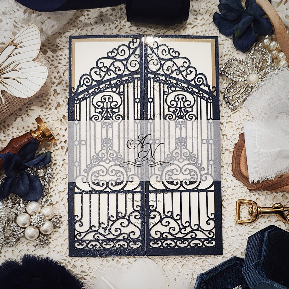 Laser Cut Wedding Invitation 8009