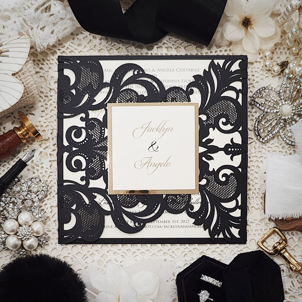 Laser Cut Wedding Invitation 8012