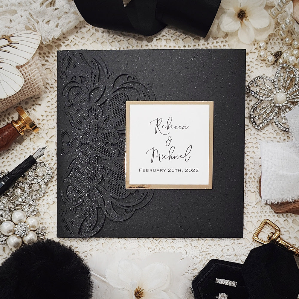 Laser Cut Wedding Invitation 8017