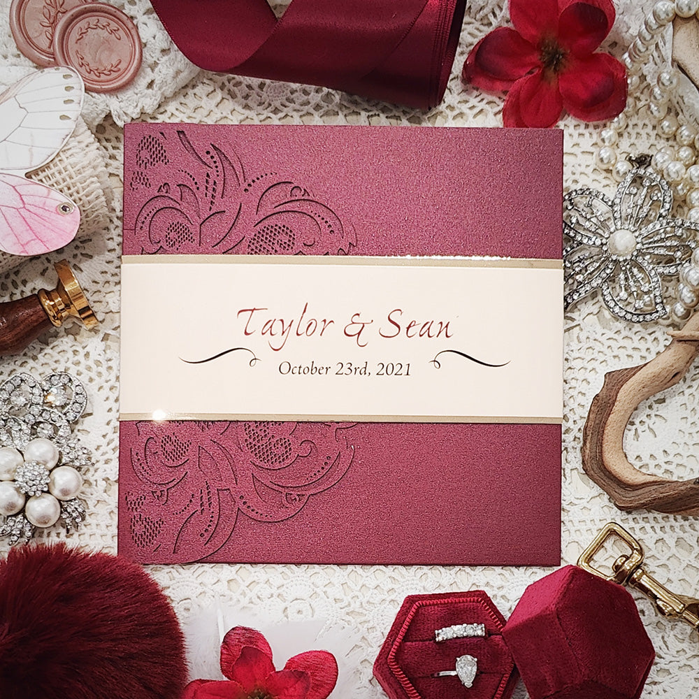 Laser Cut Wedding Invitation 8021
