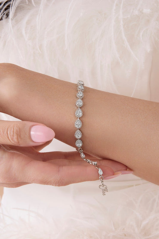 Jade Simulated Diamond Bracelet