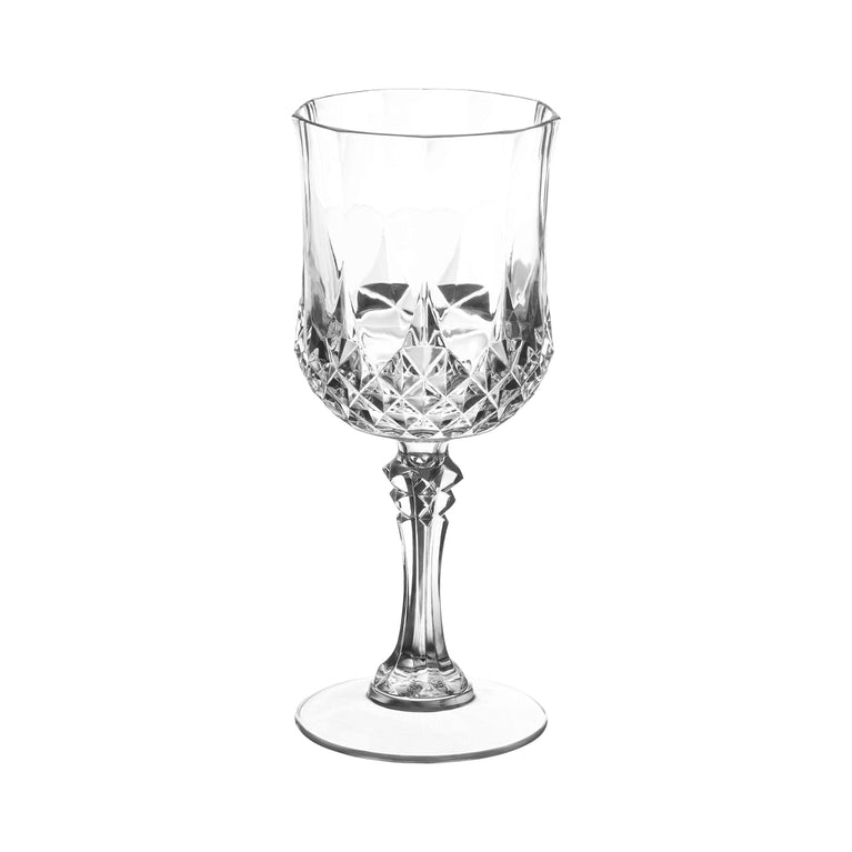 8 oz. Crystal Cut Plastic Wine Glasses