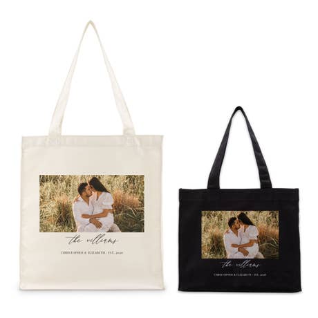Custom Photo Printed Canvas Tote Bag - Scripted Beginnings