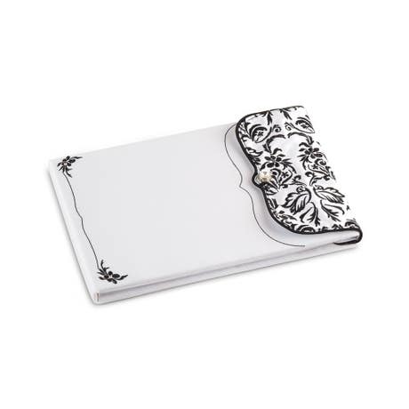 Love Bird Damask In Classic Black And White Guest Book