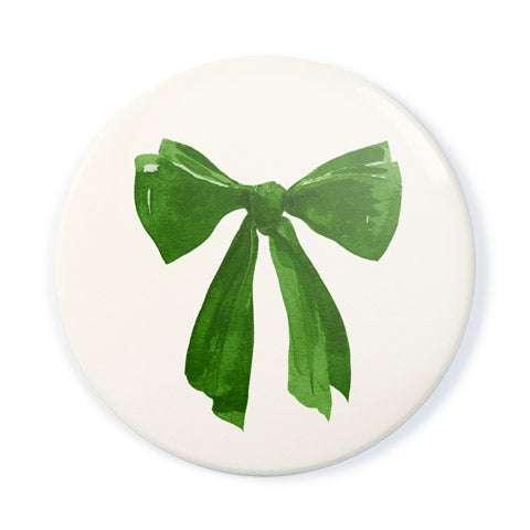 Green Bow Pocket Mirror