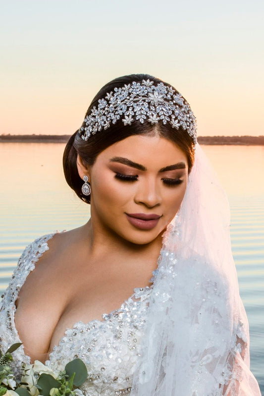 Amorette Bridal Headpiece, Swarovski Crystals Headband