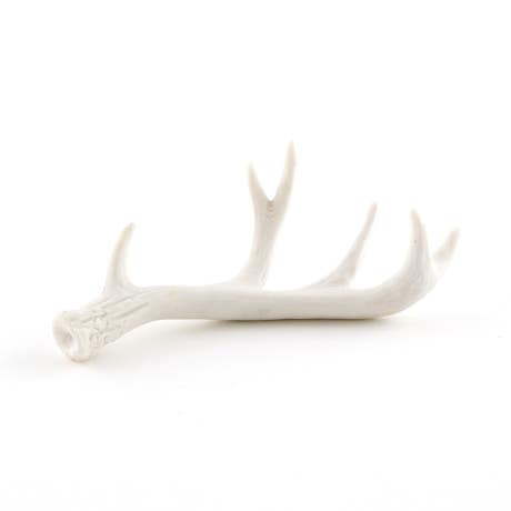 Mini Faux Antler Place Card Holder - White - Set of 6