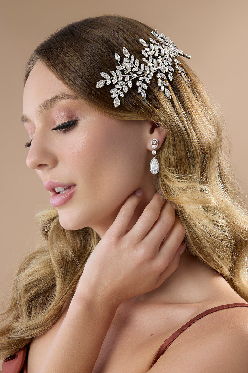 Veronica Simulated Diamond Drop Earrings