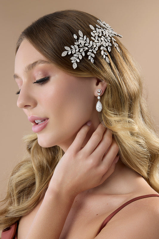 Veronica Simulated Diamond Drop Earrings
