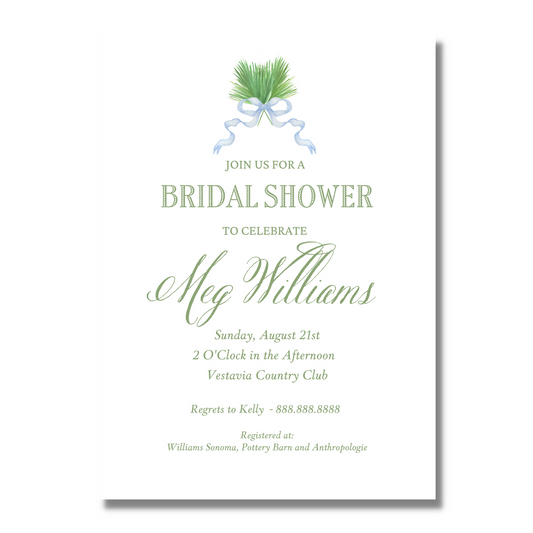 Palm Frond - Bridal Shower Invite