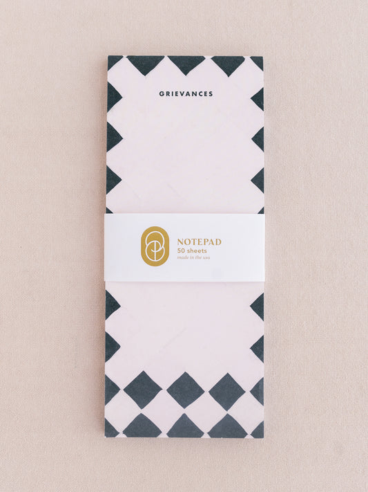 My Grievances Checkered Notepad | 50 Sheets