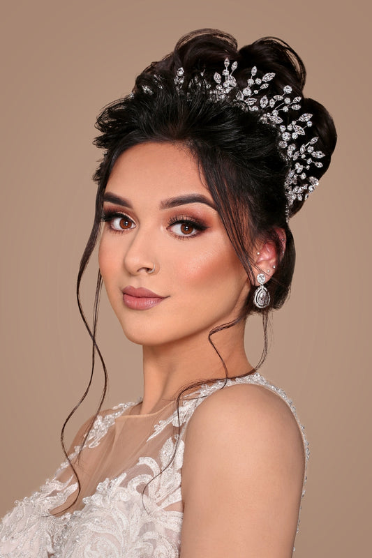 Adele Wedding Headband, Swarovski Headpiece