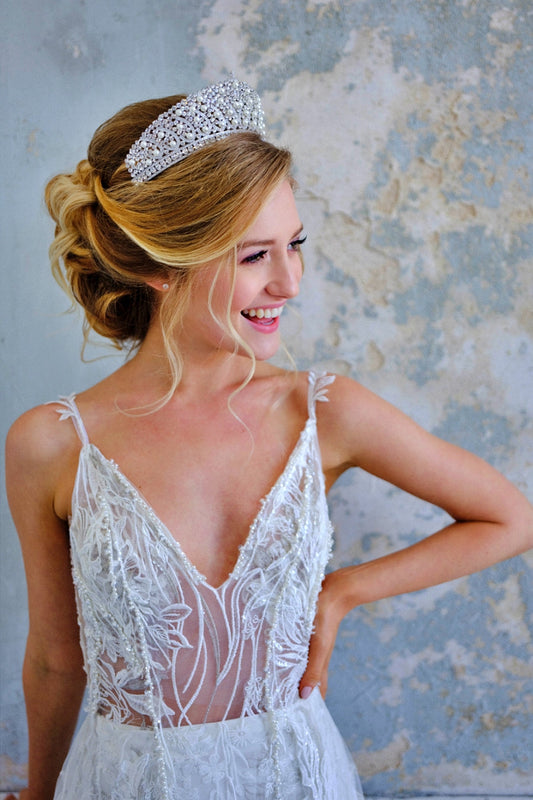 Aline Swarovski Bridal Crown, Wedding Tiara