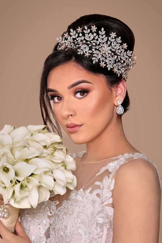 Amorette Bridal Headpiece, Luxurious Swarovski Crystals