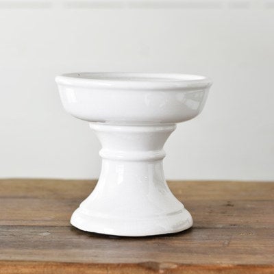 White Ceramic Pedestal