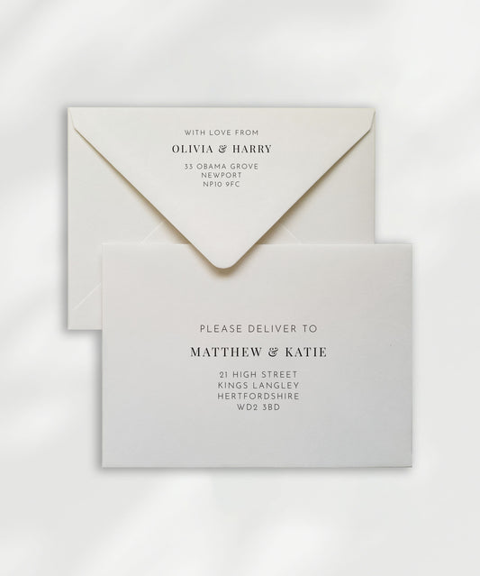 Persephone Envelope Name & Address Printing
