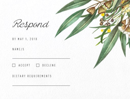 A Bouquet RSVP Cards by Inggrid H.