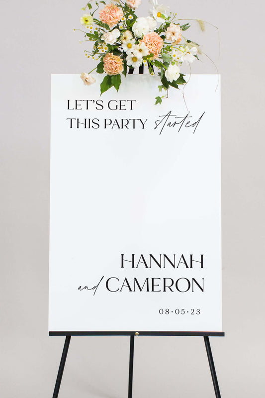 The Hannah | Acrylic Wedding Welcome Sign