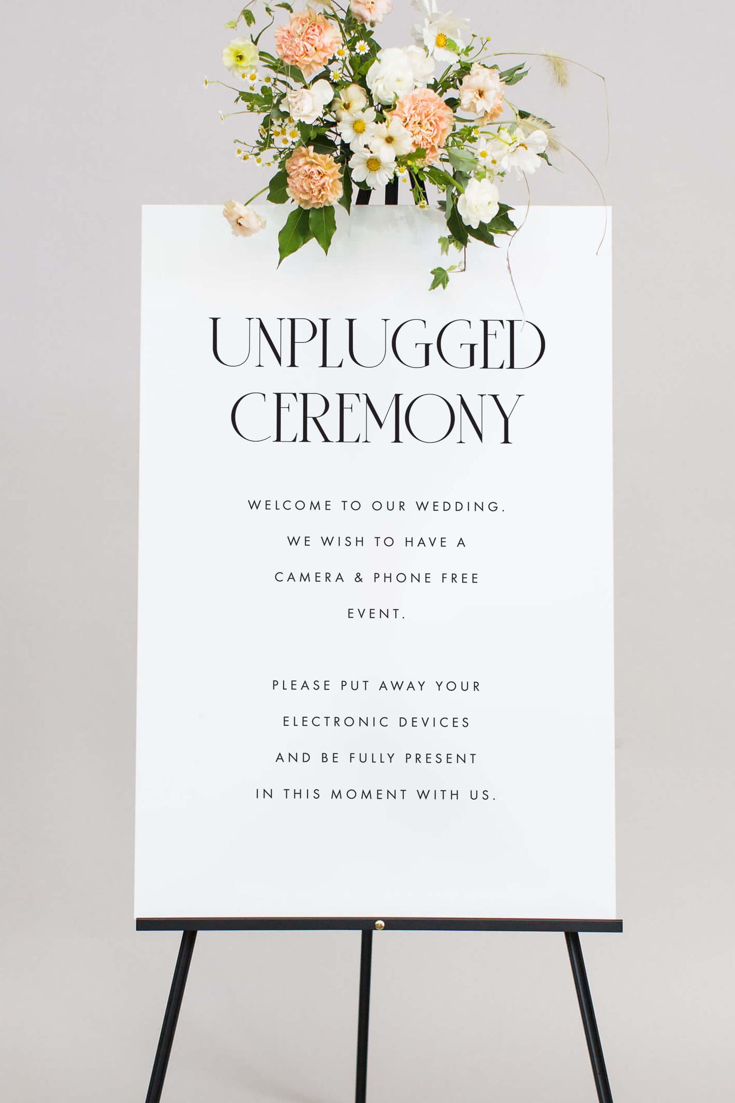 Acrylic Welcome To Our Unplugged Wedding | The Brittany