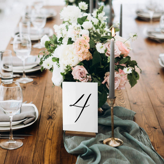 Acrylic Wedding Table Numbers | Numerical