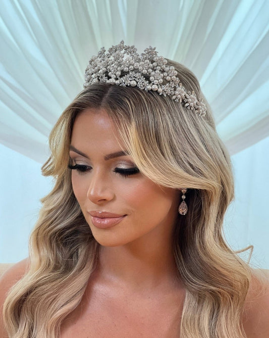 Pearl And Crystal Tiara Style No. 80044