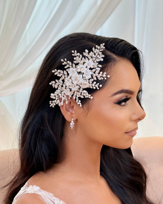 Pearl And Flower Bouquet Comb Style No. 242721