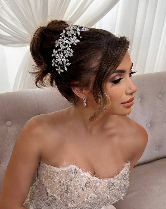 Dazzling Crystalized Flower Headband Style No. 242678
