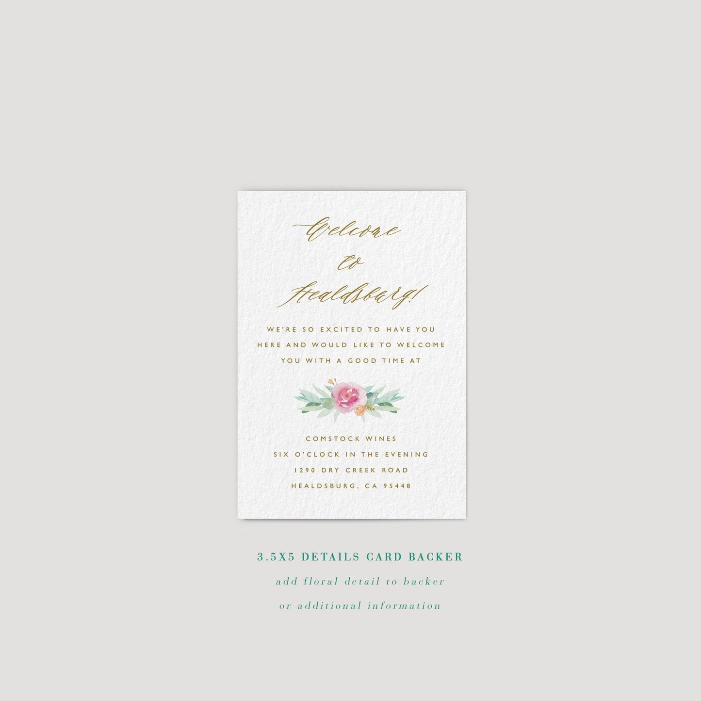 Eucalyptus Watercolor Enclosure Card | Annie
