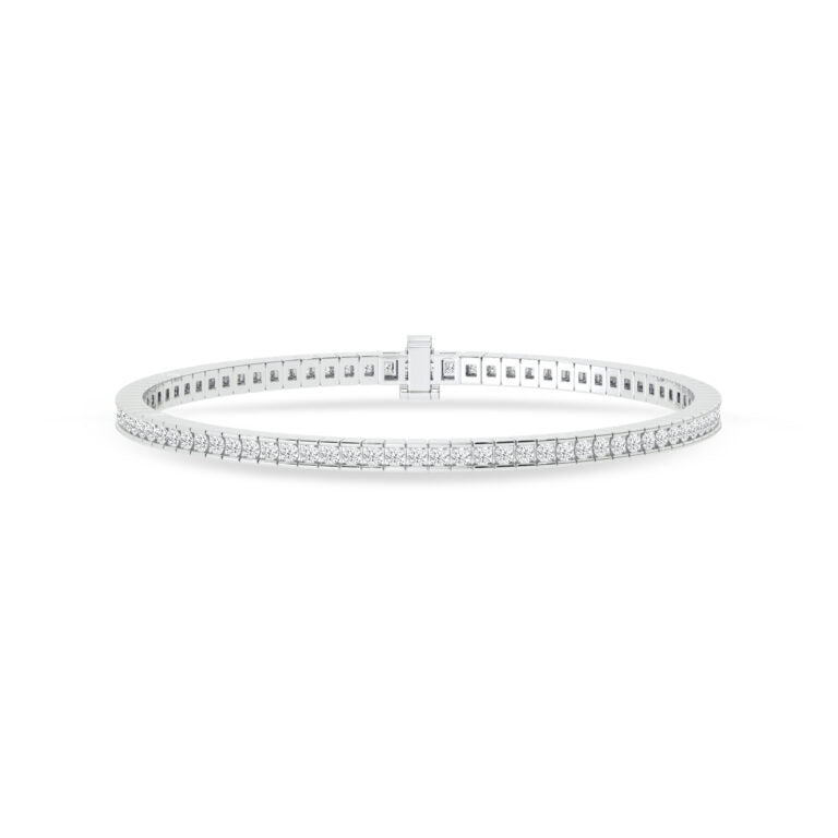 Glamorous Channel Set Lab Grown Diamond Tennis Bracelet