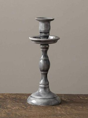 Gray Empire Taper Candle Holder Medium