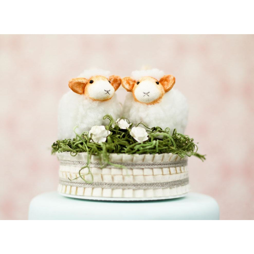 "Be my Baahby Forever" Sheep Lamb Wedding Cake Topper