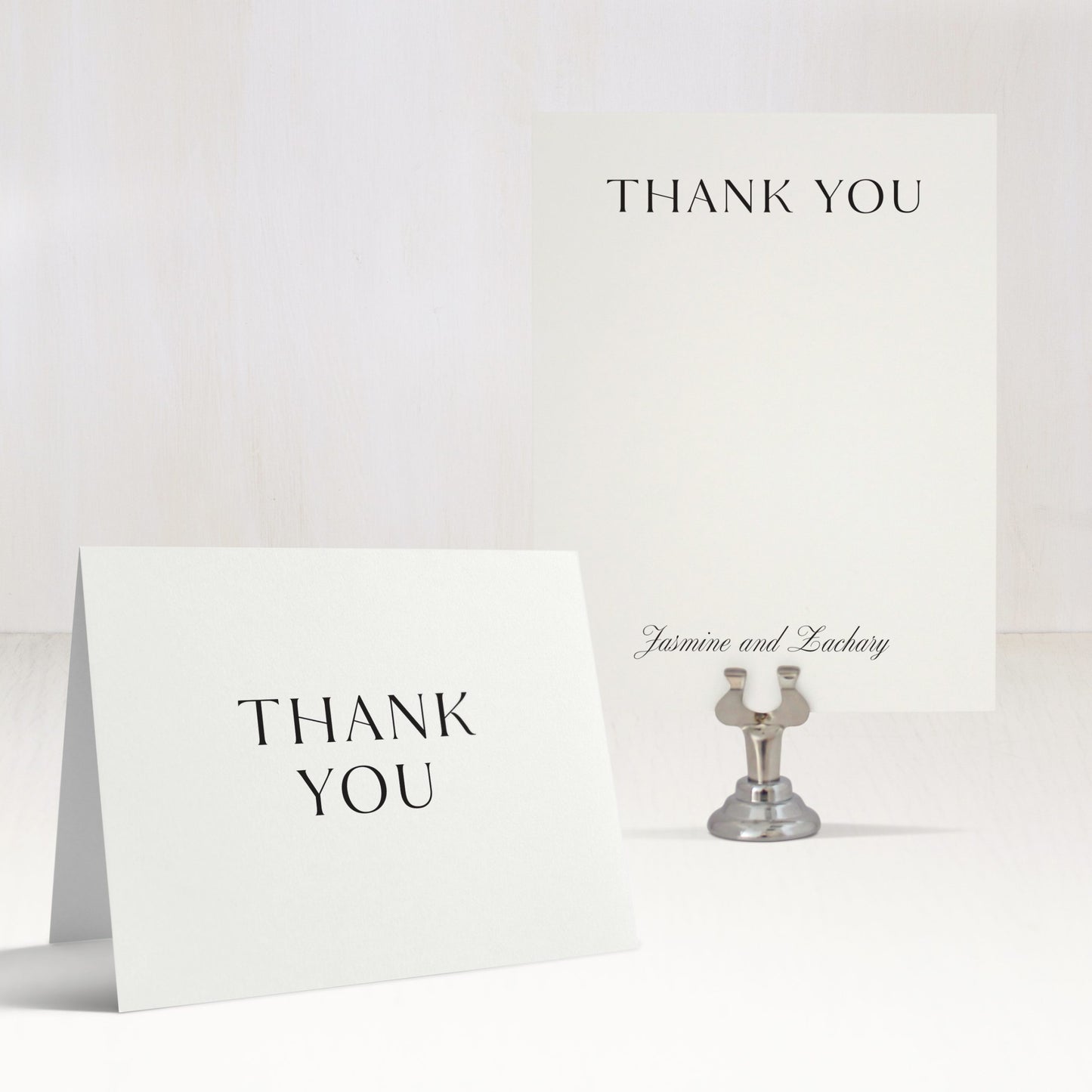 Dusty Beige Formal Thank You Cards