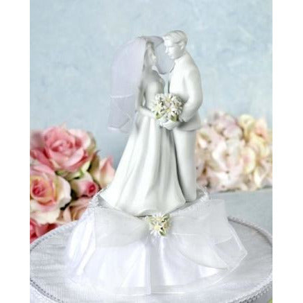 Bouquet Flower Bride and Groom Wedding Cake Topper