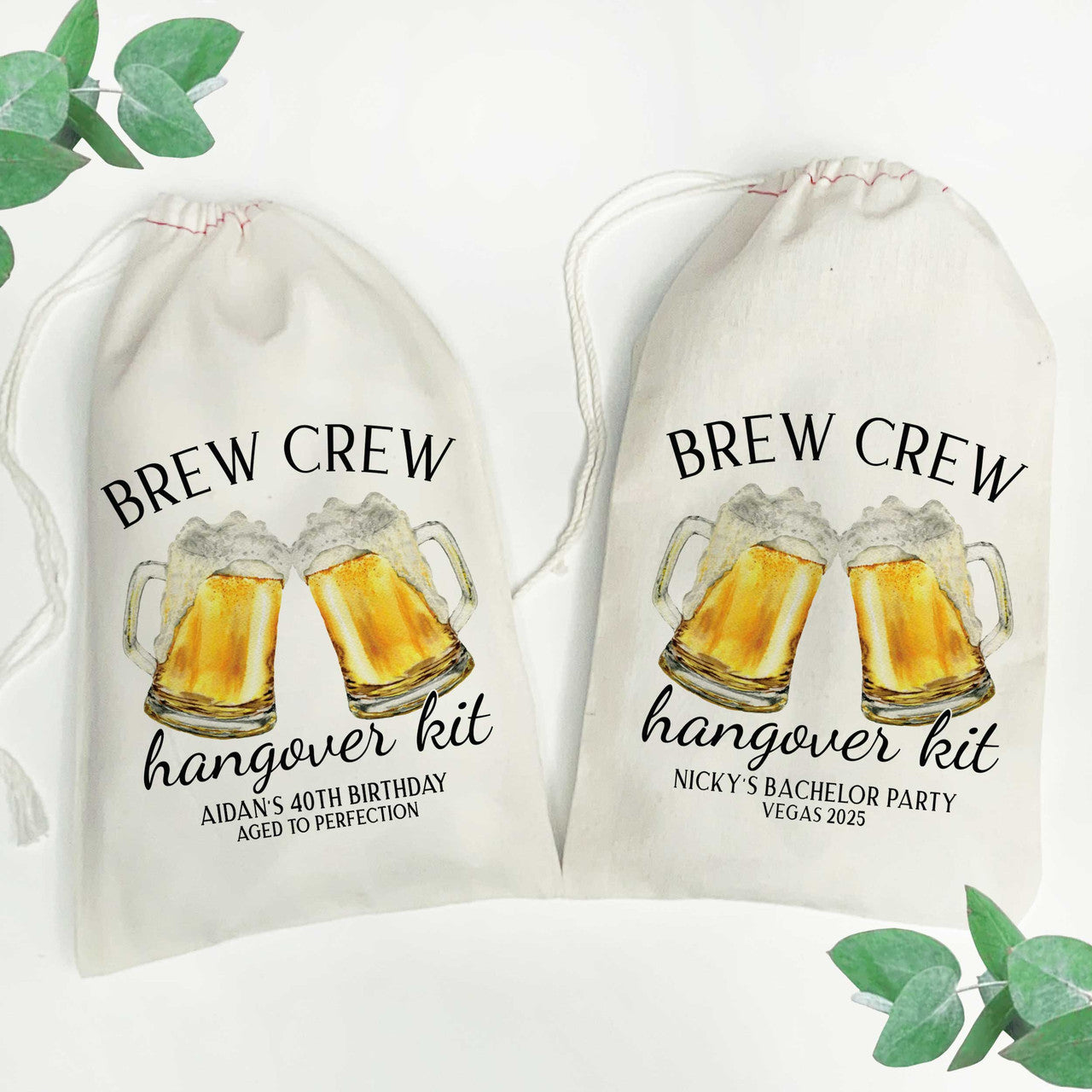 Brew Crew Hangover Kit Bags