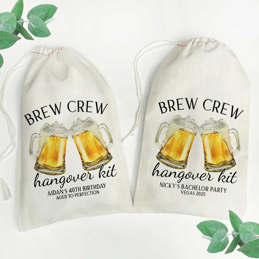 Brew Crew Hangover Kit Bags
