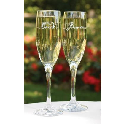 Bride & Groom Script Flutes