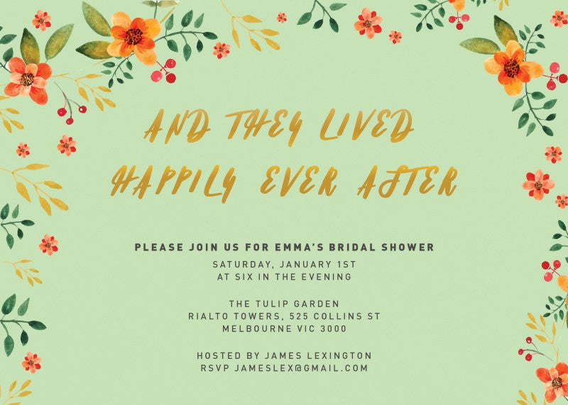 Bubble Gum FloralBridal Shower Invitation by Phabo R.