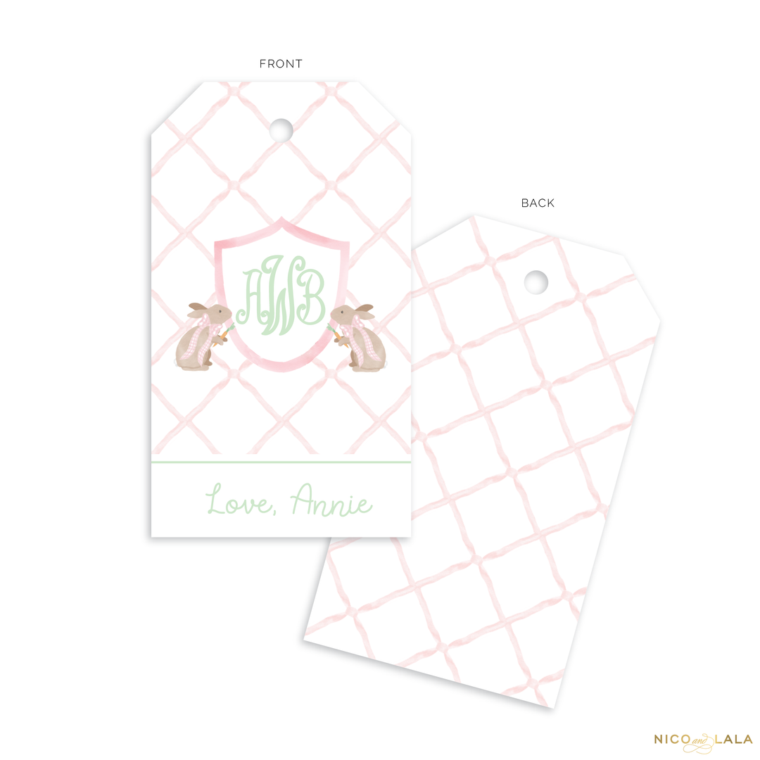 Bunny Gift Tags, Pink