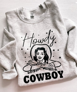 howdy cowboy crewneck