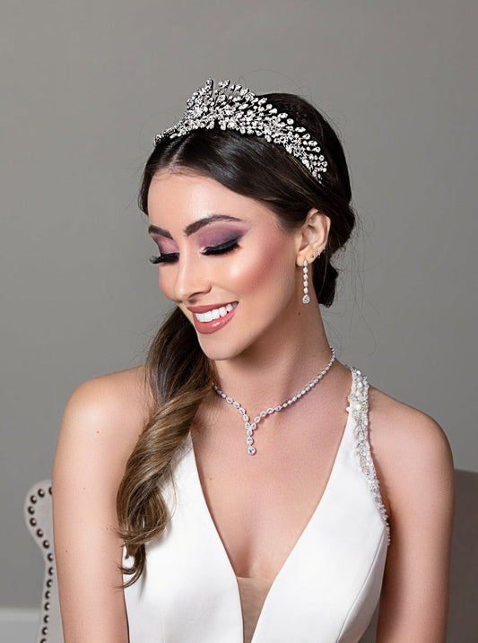 Charlotte Bridal Luxurious Headpiece, Swarovski Wedding Headband