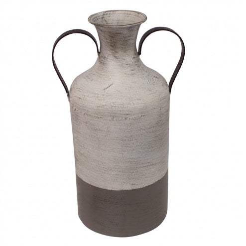 Vintage Metal/Gray Urn