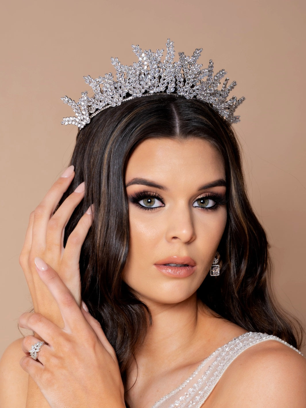Celeste Gorgeous Swarovski Bridal And Wedding Tiara, 3D Tiara